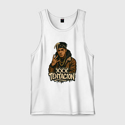 Майка мужская хлопок XXXTentacion anime, цвет: белый