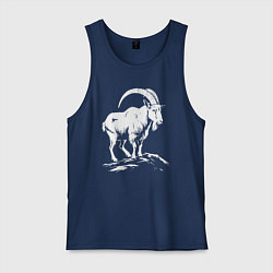 Мужская майка Горный козел на скале