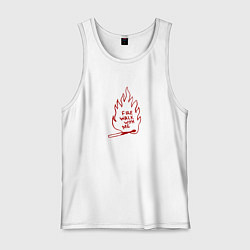 Майка мужская хлопок Fire Walk With Me, цвет: белый