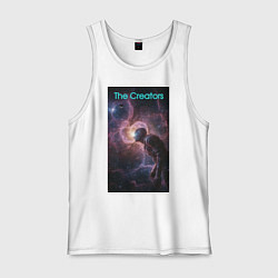 Майка мужская хлопок The Creators - space giant, цвет: белый