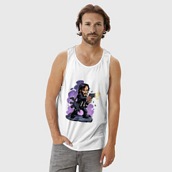 Майка мужская хлопок Джон Уик, цвет: белый — фото 2