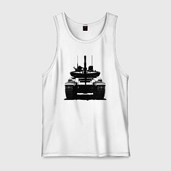 Майка мужская хлопок Черный танк, цвет: белый