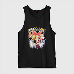 Мужская майка Некоарк - Cat metal - only black - anime meme