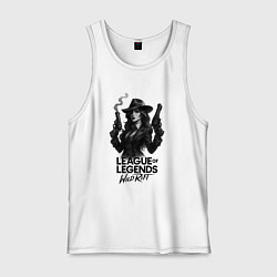 Майка мужская хлопок Мисс фортуна Нуар League of Legends, цвет: белый