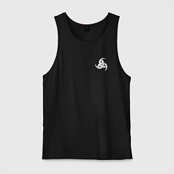 Майка мужская хлопок Символика рог Одина, цвет: черный