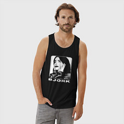 Майка мужская хлопок Bjork, цвет: черный — фото 2