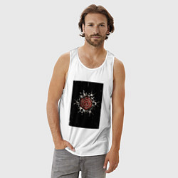 Майка мужская хлопок Saw game, цвет: белый — фото 2