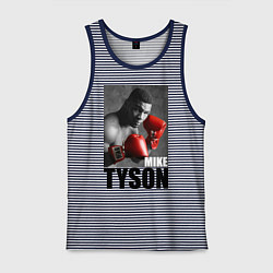 Майка мужская хлопок Mike Tyson, цвет: синяя тельняшка