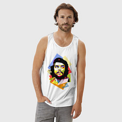 Майка мужская хлопок Che Guevara Art, цвет: белый — фото 2