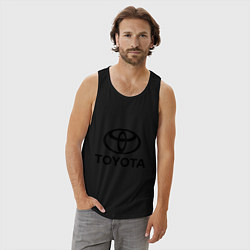 Майка мужская хлопок Toyota Logo, цвет: черный — фото 2