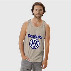 Майка мужская хлопок Volkswagen Das Auto, цвет: миндальный — фото 2
