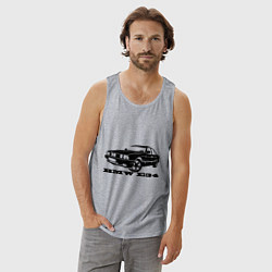 Майка мужская хлопок BMW e34 5 series, цвет: меланж — фото 2