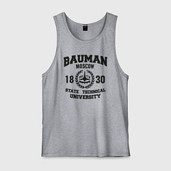 Майка мужская хлопок BAUMAN University, цвет: меланж