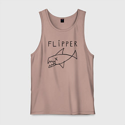 Майка мужская хлопок Flipper, цвет: пыльно-розовый