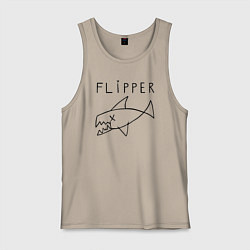 Майка мужская хлопок Flipper, цвет: миндальный