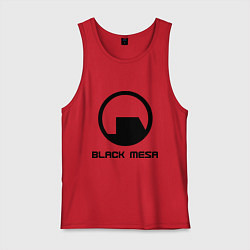 Майка мужская хлопок Black Mesa: Logo, цвет: красный