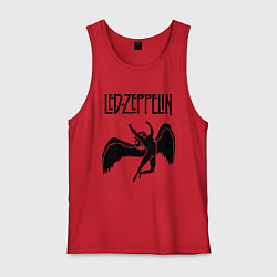 Майка мужская хлопок Led Zeppelin Swan, цвет: красный