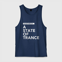 Майка мужская хлопок Together in A State of Trance, цвет: тёмно-синий