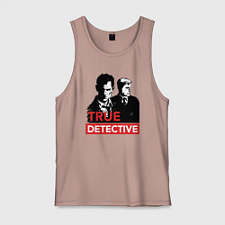Майка мужская хлопок True Detective, цвет: пыльно-розовый