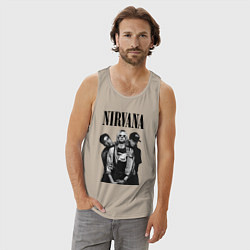 Майка мужская хлопок Nirvana Group, цвет: миндальный — фото 2