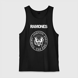 Майка мужская хлопок Ramones, цвет: черный