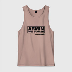 Майка мужская хлопок Armin van Buuren, цвет: пыльно-розовый