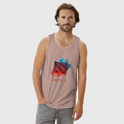 Майка мужская хлопок Dota 2 Shadows, цвет: пыльно-розовый — фото 2