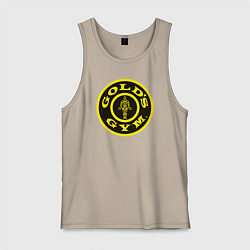 Майка мужская хлопок Gold's Gym, цвет: миндальный