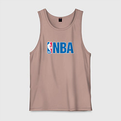 Майка мужская хлопок NBA, цвет: пыльно-розовый