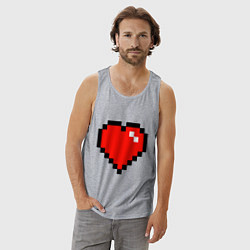 Майка мужская хлопок Minecraft Lover, цвет: меланж — фото 2