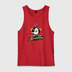 Майка мужская хлопок NHL: Anaheim Ducks, цвет: красный