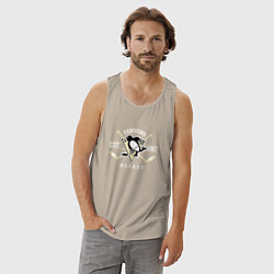 Майка мужская хлопок Pittsburgh Penguins: Est.1967, цвет: миндальный — фото 2