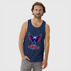 Майка мужская хлопок Washington Capitals, цвет: тёмно-синий — фото 2