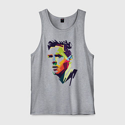 Майка мужская хлопок Lionel Messi: fun-art, цвет: меланж