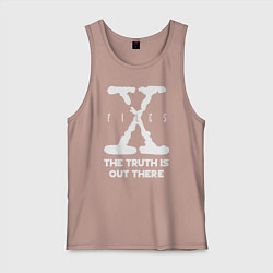 Майка мужская хлопок X-Files: Truth is out there, цвет: пыльно-розовый