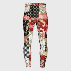 Мужские тайтсы Лоскутный орнамент - пэчворк