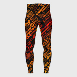 Тайтсы мужские Музыкальные бренды, цвет: 3D-принт