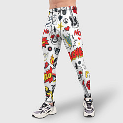 Тайтсы мужские Я ЛЮБЛЮ РОК, цвет: 3D-принт — фото 2