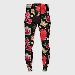 Тайтсы мужские Корона и розы, цвет: 3D-принт