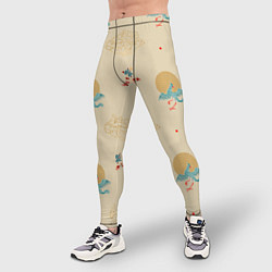 Тайтсы мужские Китайский орнамент Феникс, цвет: 3D-принт — фото 2