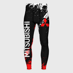 Тайтсы мужские Mitsubishi - Red & White pattern, цвет: 3D-принт