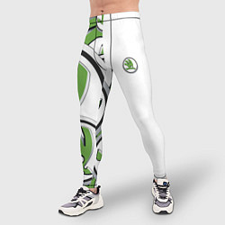 Тайтсы мужские Skoda Half Pattern Logo, цвет: 3D-принт — фото 2