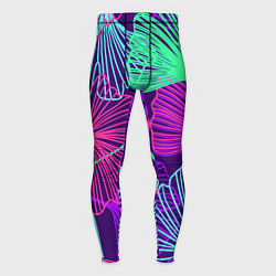 Тайтсы мужские Neon color pattern Fashion 2023, цвет: 3D-принт