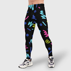 Тайтсы мужские Neon color pattern Fashion 2032, цвет: 3D-принт — фото 2