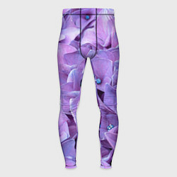 Тайтсы мужские Фиолетово-сиреневые цветы, цвет: 3D-принт
