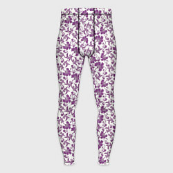 Тайтсы мужские Фиолетовая гжель, цвет: 3D-принт