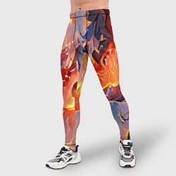 Тайтсы мужские Lava & flame, цвет: 3D-принт — фото 2