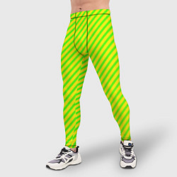 Тайтсы мужские Кислотный зеленый стиль, цвет: 3D-принт — фото 2