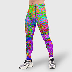 Тайтсы мужские Пиксельный глитч-арт паттерн, цвет: 3D-принт — фото 2