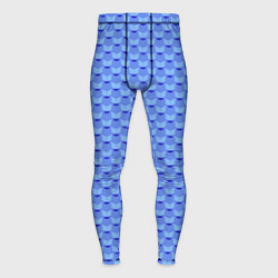 Тайтсы мужские Синий геометрический узор текстура, цвет: 3D-принт